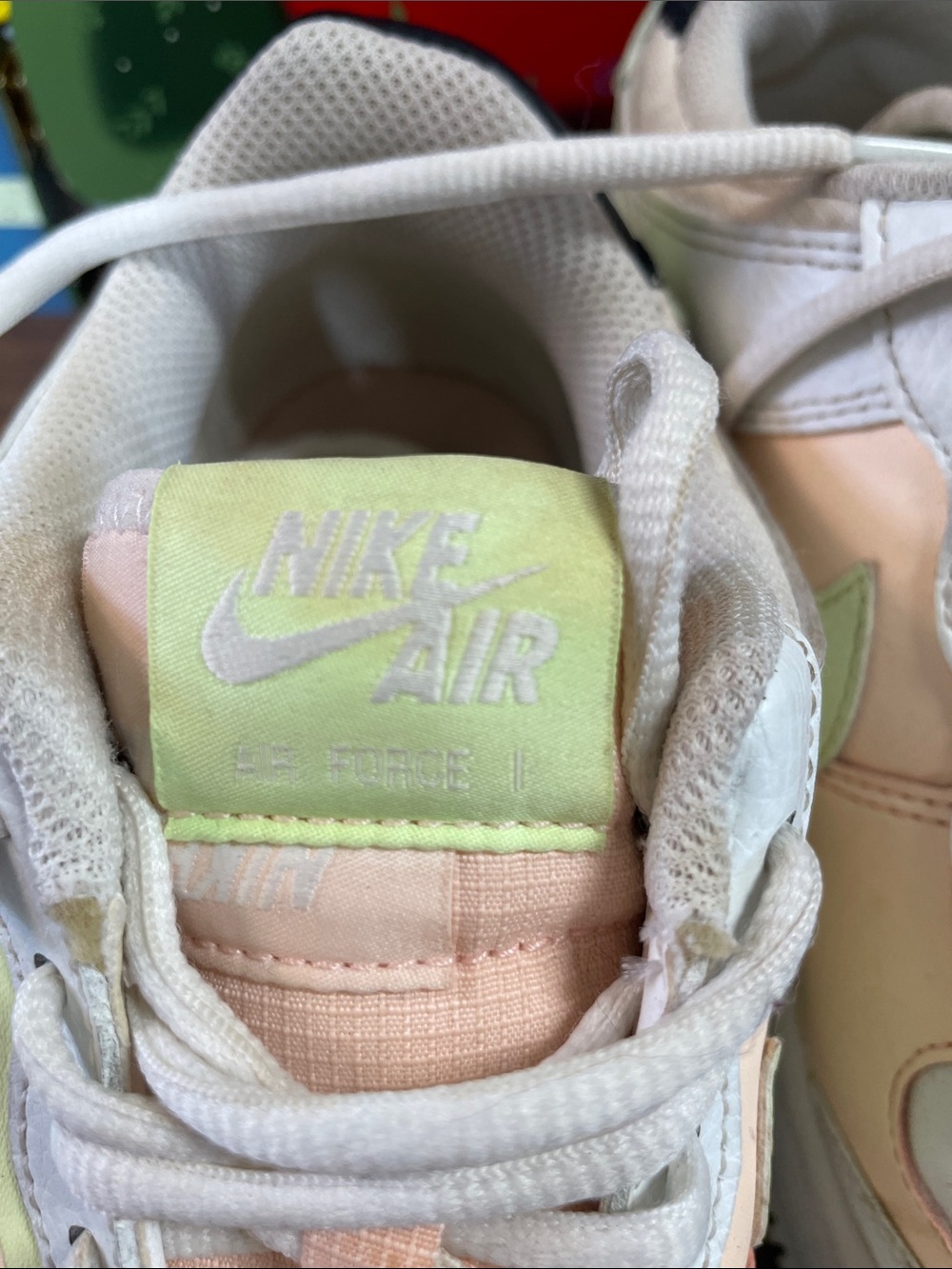 Nike Air Force 1 Low Shadow Summit White Barely Volt Crimson Tint Women - Picture 8 of 9